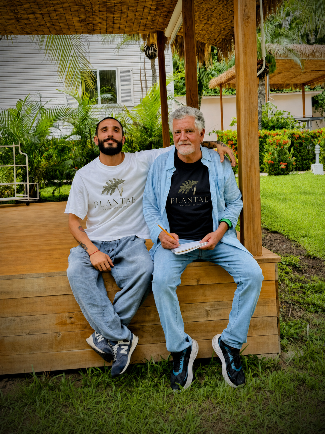 Juan José Cordero and Fadrique Cordero at the studio in Costa Rica.